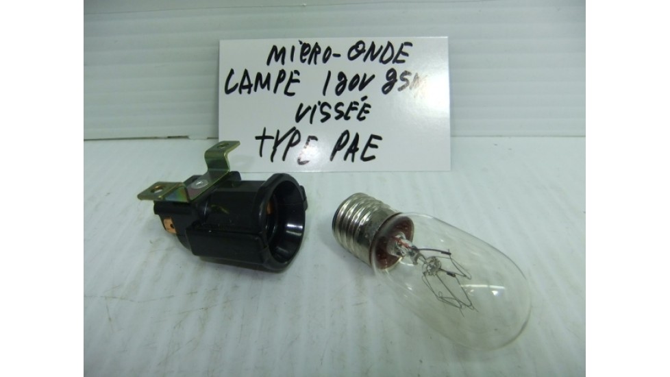 Micro-onde lampe 25 watts type PAE pour micro-onde